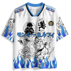 🔥 Monkey D. Luffy Gear 5 Jersey – Flame Awakening Edition