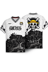 Black & White Monkey D. Luffy Anime Jersey – One Piece