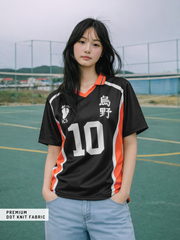 Haikyuu!! #10 Oversized Black Volleyball Jersey