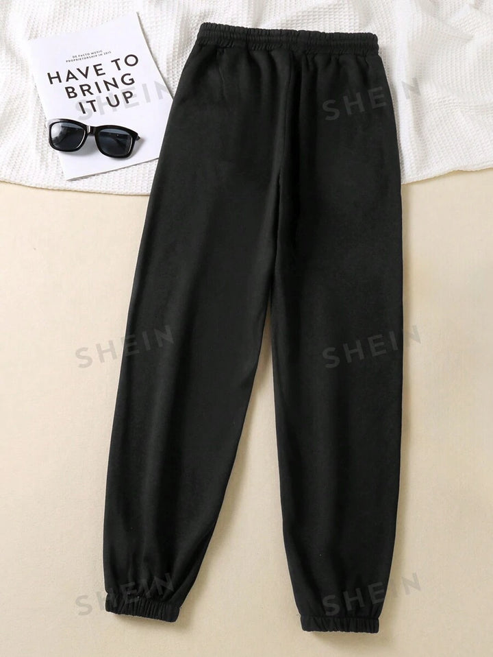 Black Fleece Pocket Jogger Sweatpants