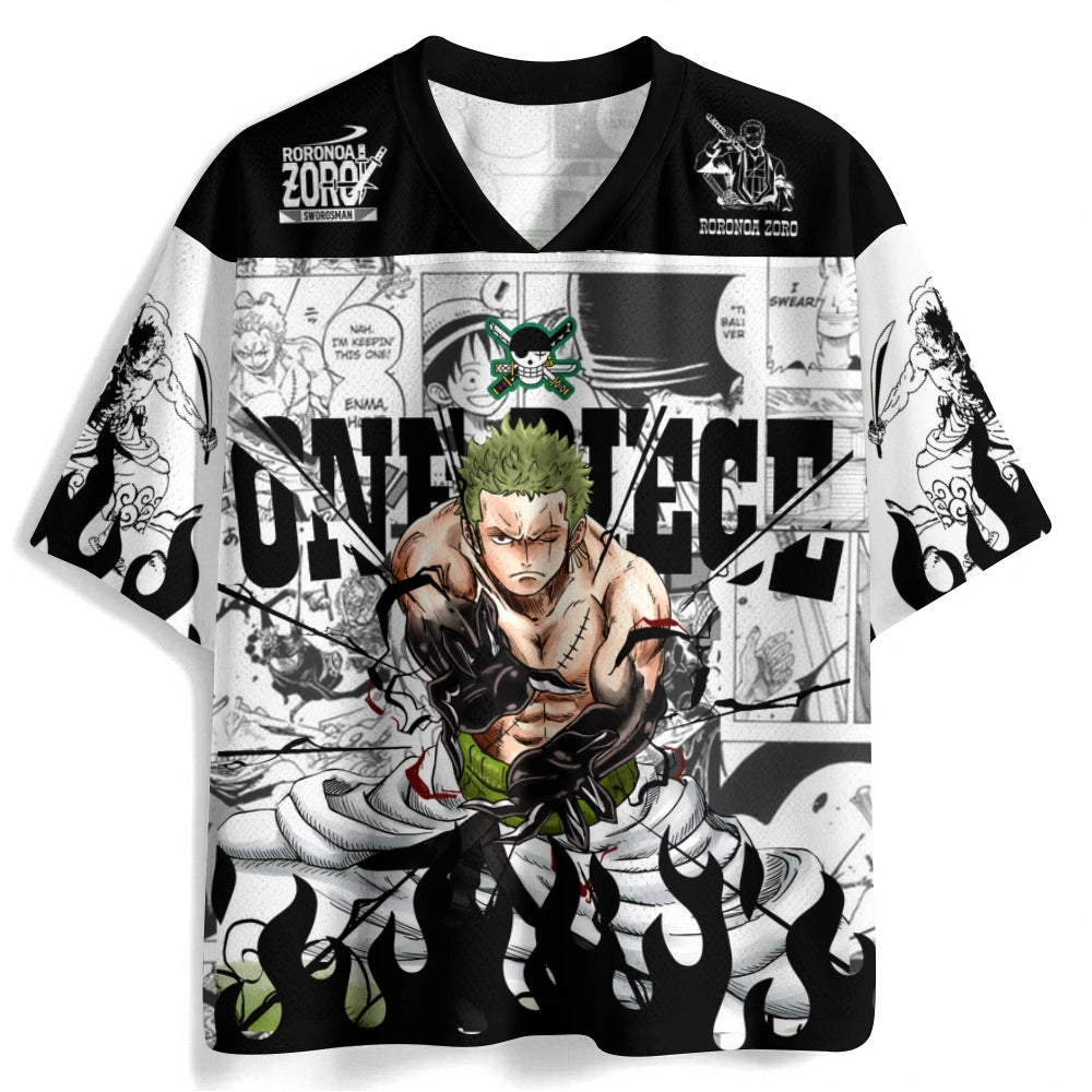 One Piece Roronoa Zoro Black & White Jersey