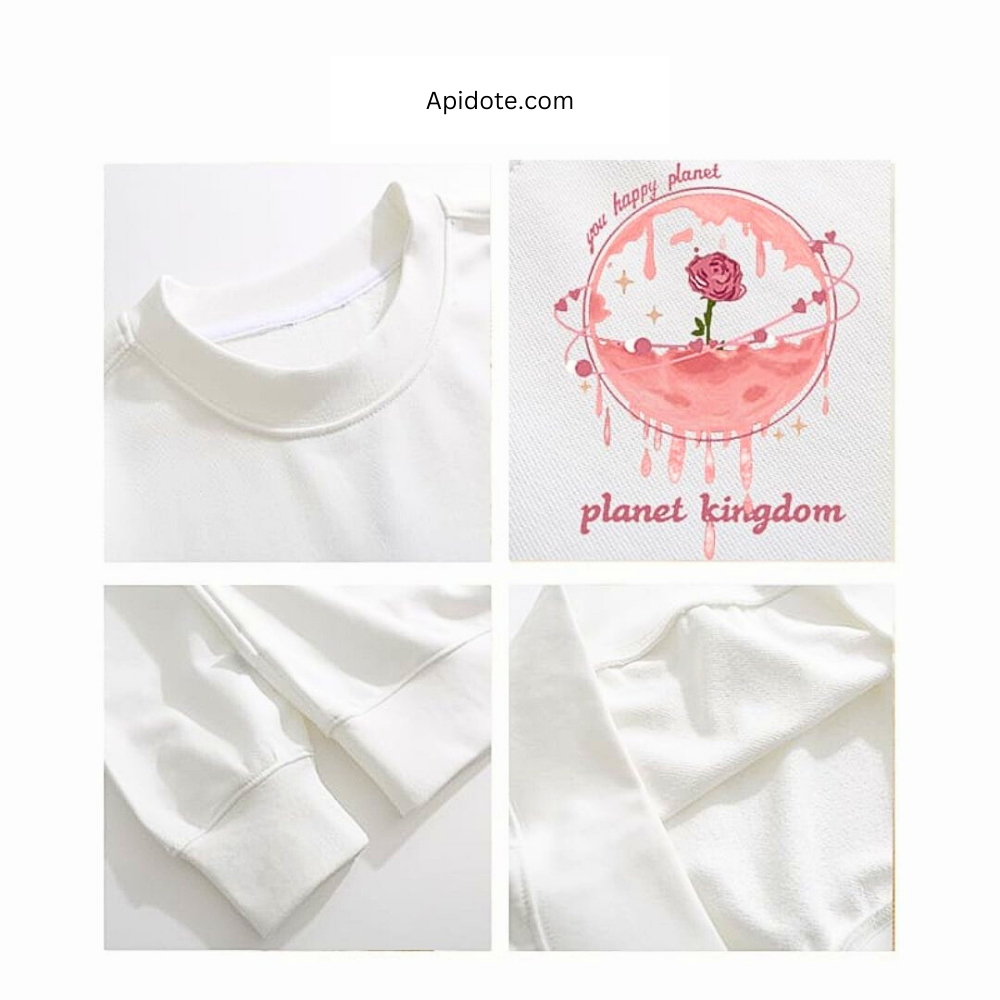 🌟 SEZO Pink Planet Sweat Shirt🌍👕