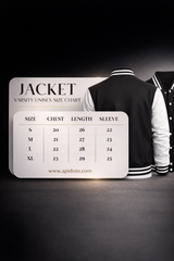 Black & White Varsity Jacket – Unisex | Apidote Pakistan