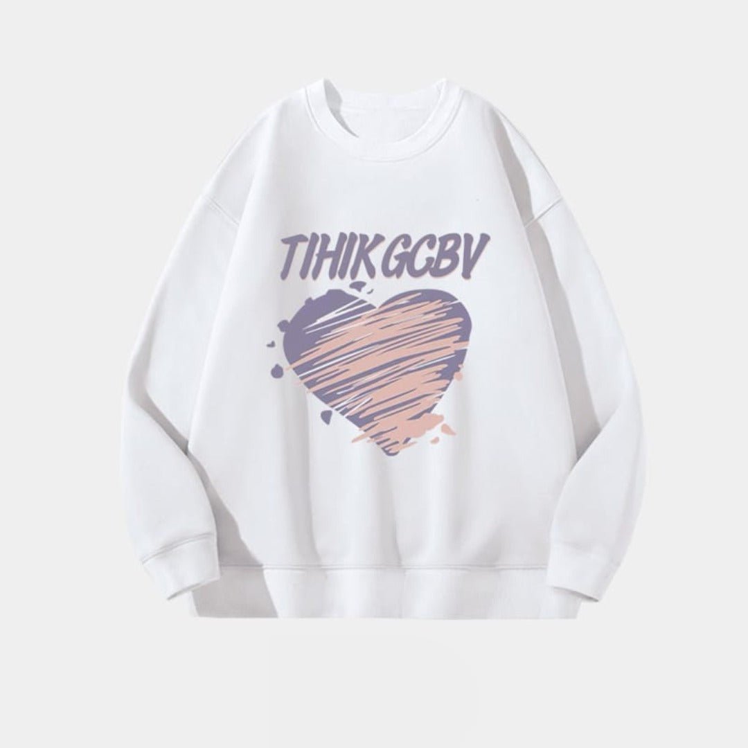 TIHIK-GCBV Printed Couple Sweat Shirt💜 { Pack Of 2 }