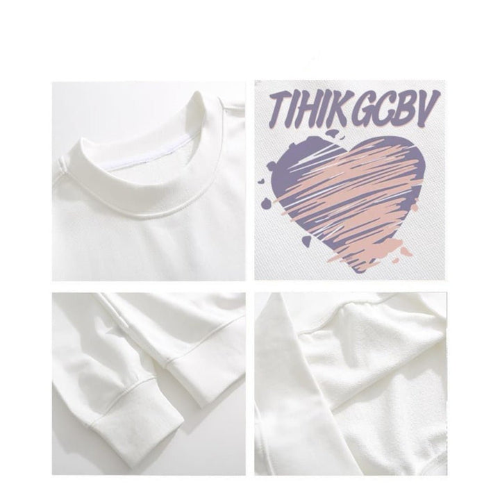 TIHIK-GCBV Printed Couple Sweat Shirt💜 { Pack Of 2 }