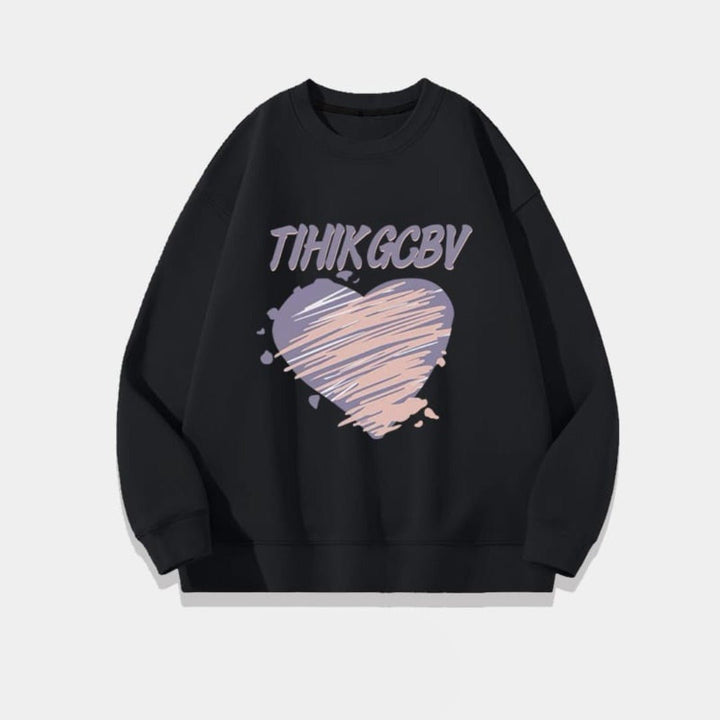 TIHIK-GCBV Printed Couple Sweat Shirt💜 { Pack Of 2 }