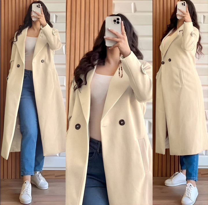 Women's Winter Double Fleece Long Coat