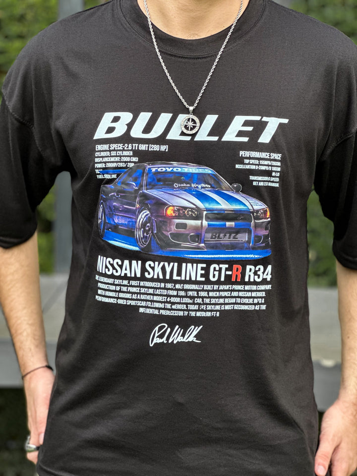 Bullet Nissan Skyline Tee 🚗✨ Front