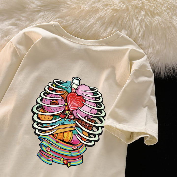 Bones & Sweets Tee 💀🌈🍬