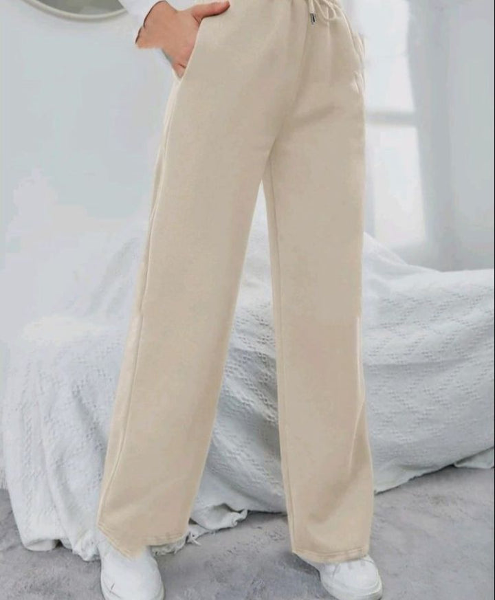 Cream Loose Fit Palazzo Trousers