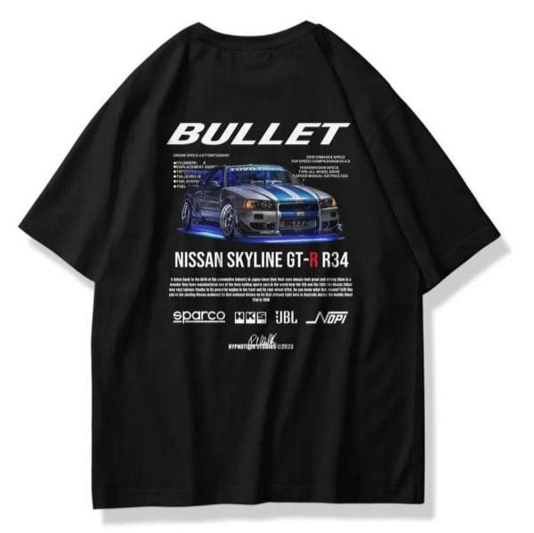 Bullet Nissan Skyline Tee Back Print🚗✨