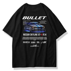Bullet Nissan Skyline Tee Back Print🚗✨