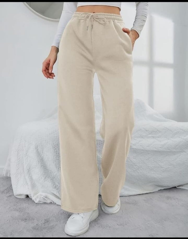 Cream Loose Fit Palazzo Trousers