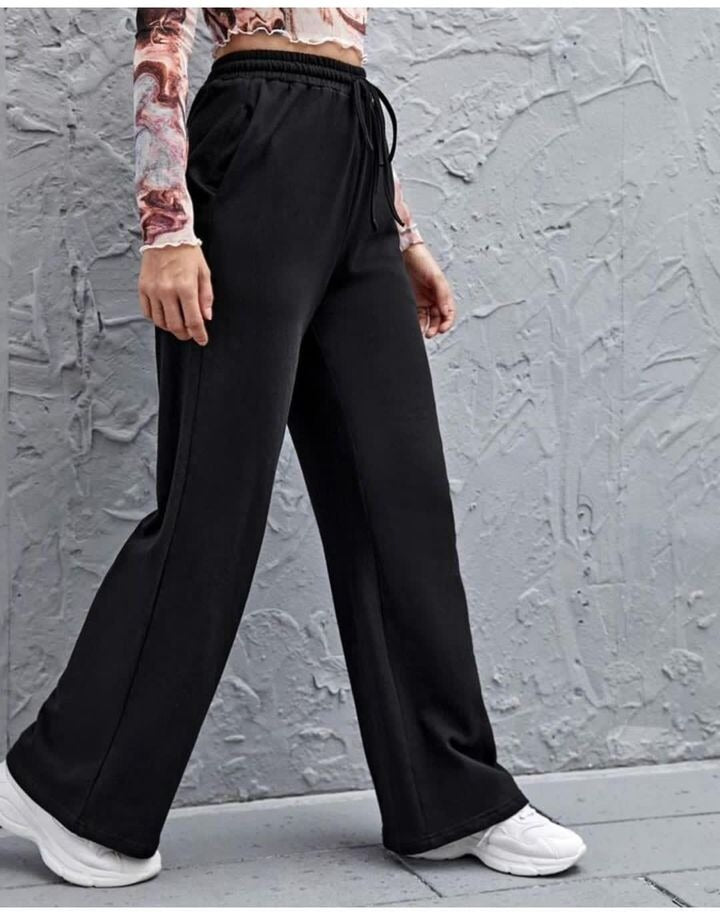 Black Loose Fit Palazzo Trousers