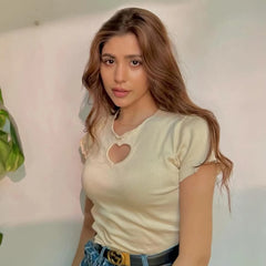 Summer Heart Rib Top 💖☀️