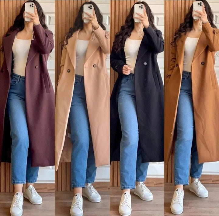 Women's Winter Double Fleece Long Coat