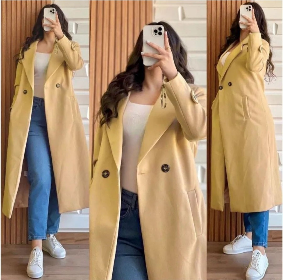 Women's Winter Double Fleece Long Coat