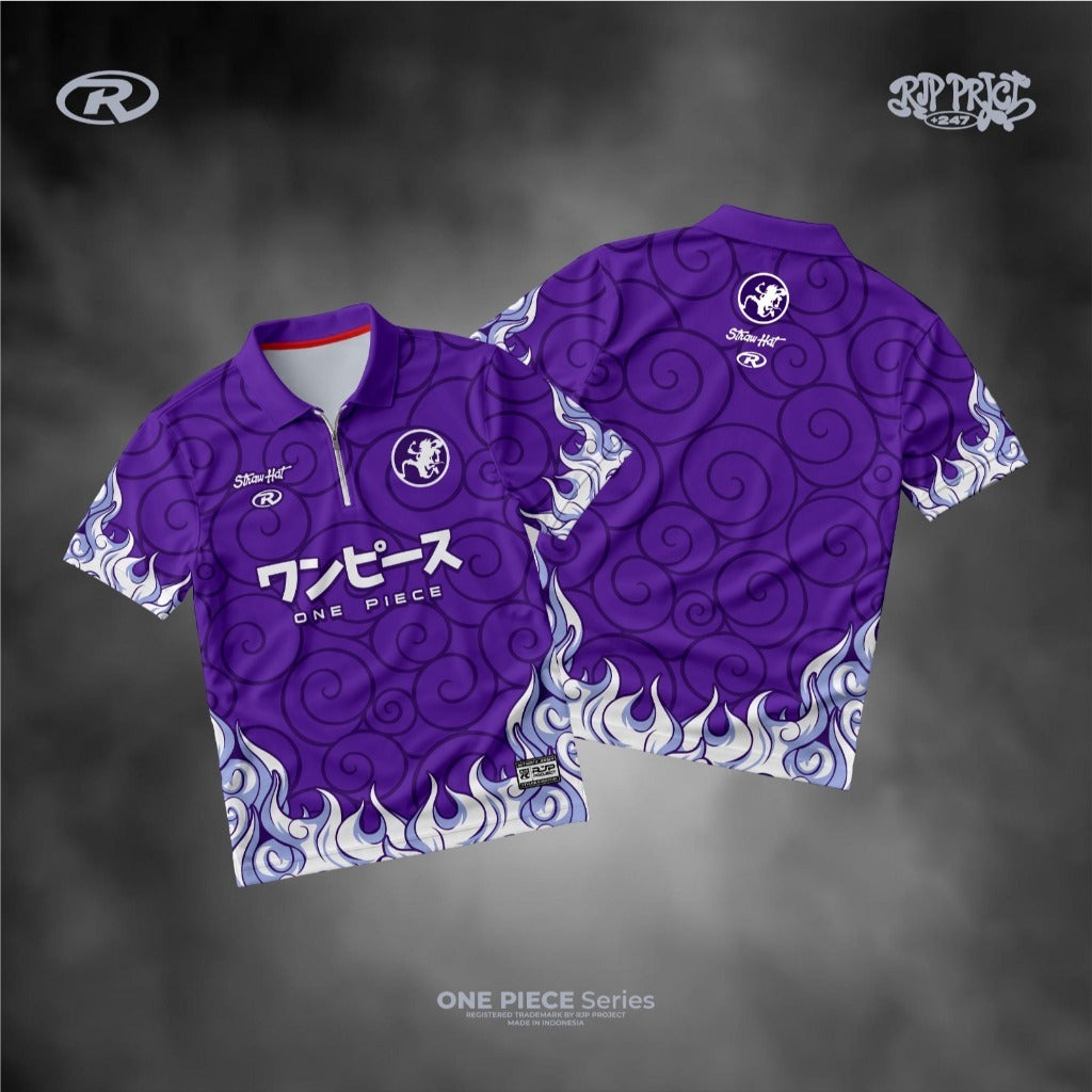 One Piece Oversized Purple Vortex Jersey