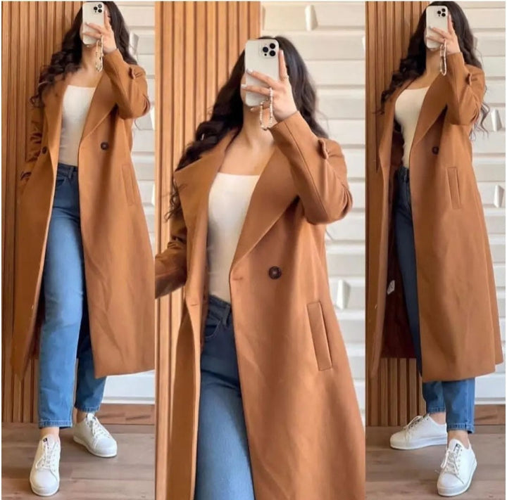 Women's Winter Double Fleece Long Coat