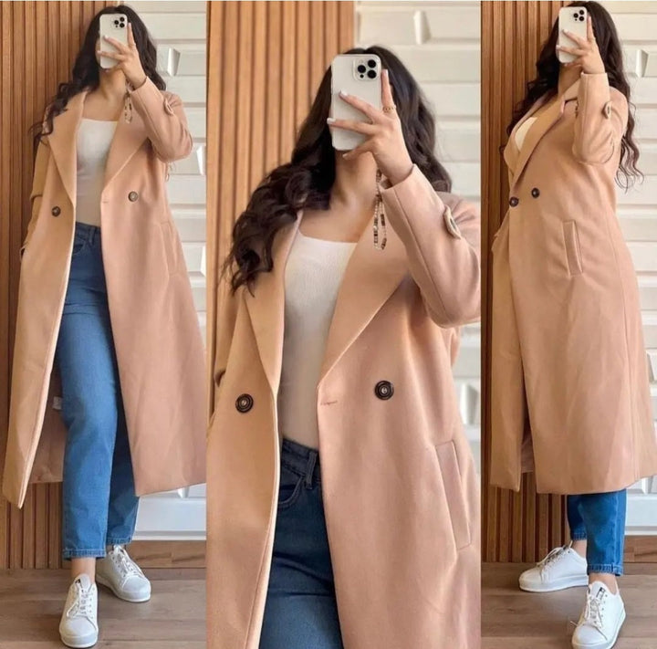 Women's Winter Double Fleece Long Coat